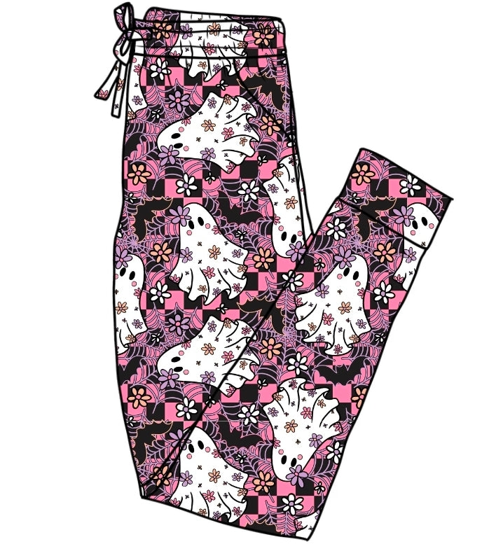 Halloween PREORDER Floral Ghouls Adult Jogger- ships mid August