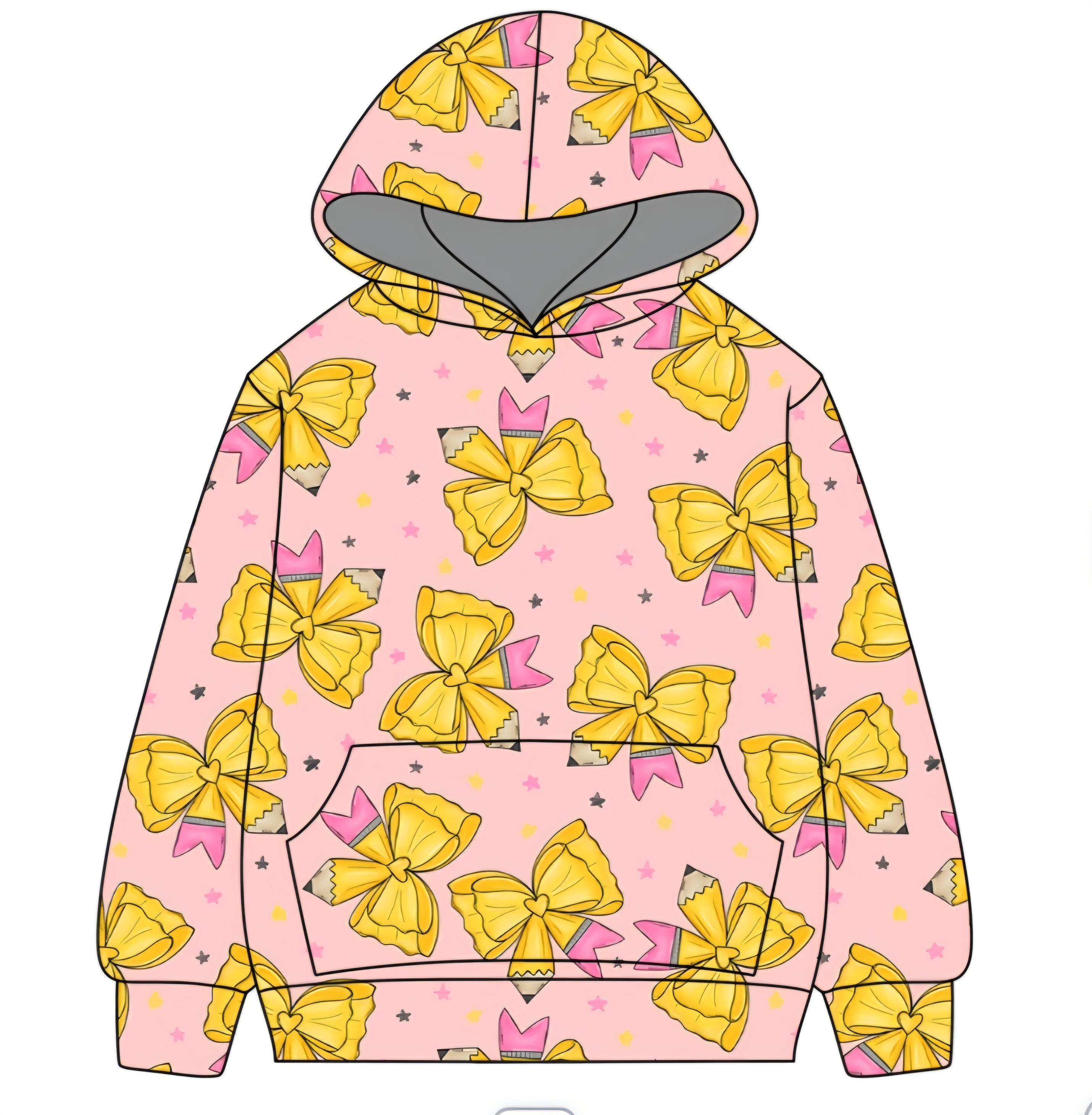 B2S PREORDER Pencil Bow Girls Hoodie- ships mid August