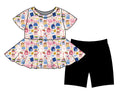B2S PREORDER Girlie Girl Peplum Daywear Shorts set- ships mid August