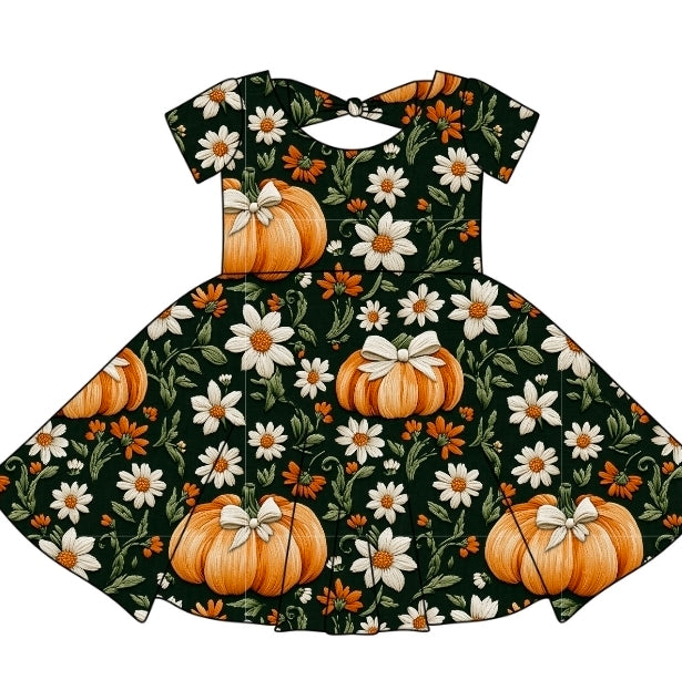 Halloween PREORDER Hey Pumpkin Bowback Dress- ships mid August
