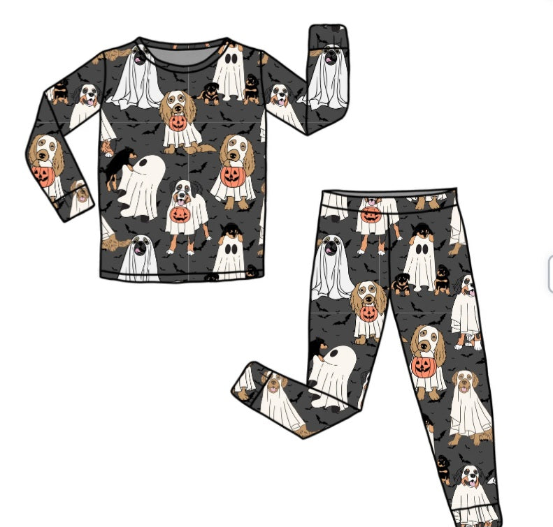 Halloween PREORDER Howl-o-ween Long Sleeve PJ set-ships mid August