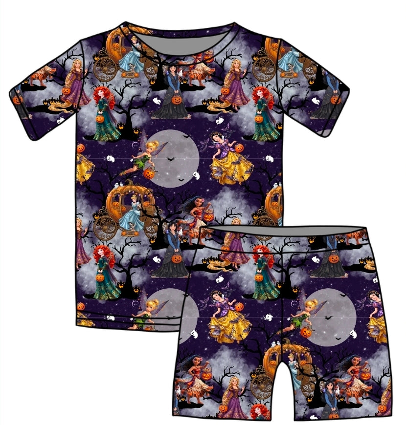 Halloween PREORDER Royal Midnight Short Sleeve PJ set- ships mid August