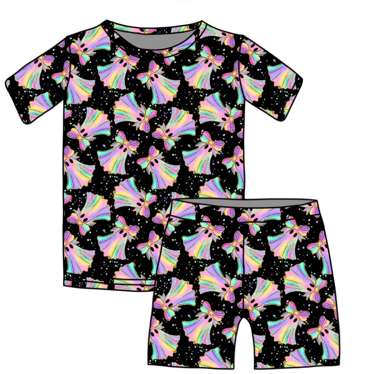 Halloween PREORDER Iridescent Boo Short sleeve PJ set- ships mid August