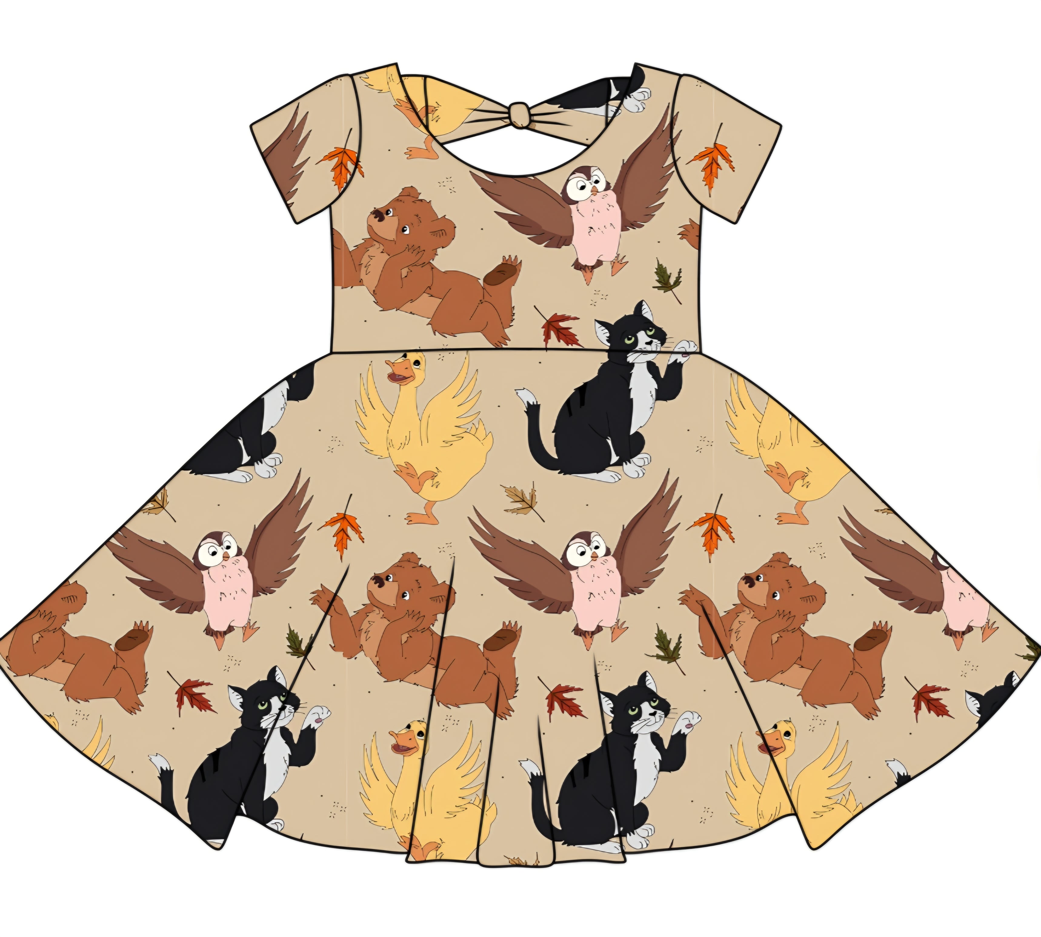 FALL PREORDER- Lil Bear Bowback Dress (ships mid August)
