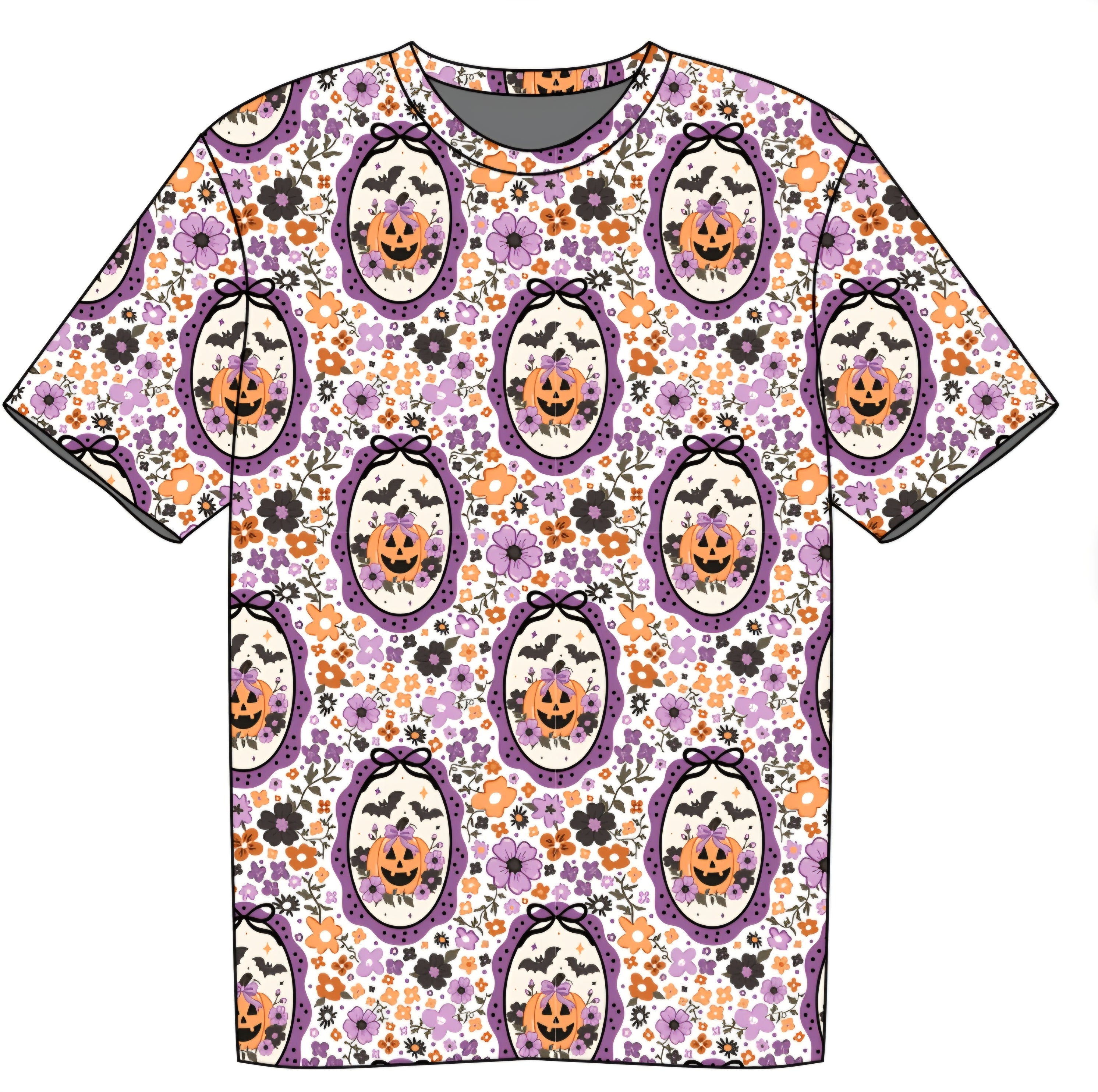 Halloween PREORDER Pumpkin Petals Adult Tshirt- ships mid August