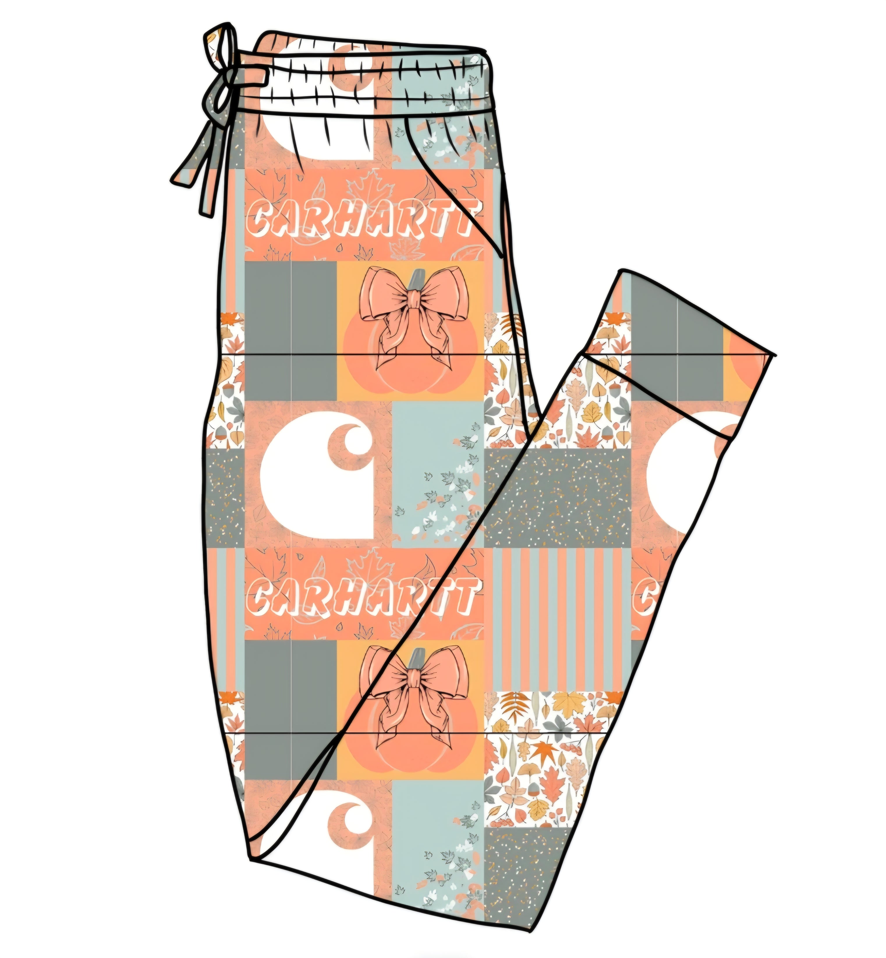 FALL PREORDER- Peachy Harvest Patchwork Adult Jogger (ships mid August)