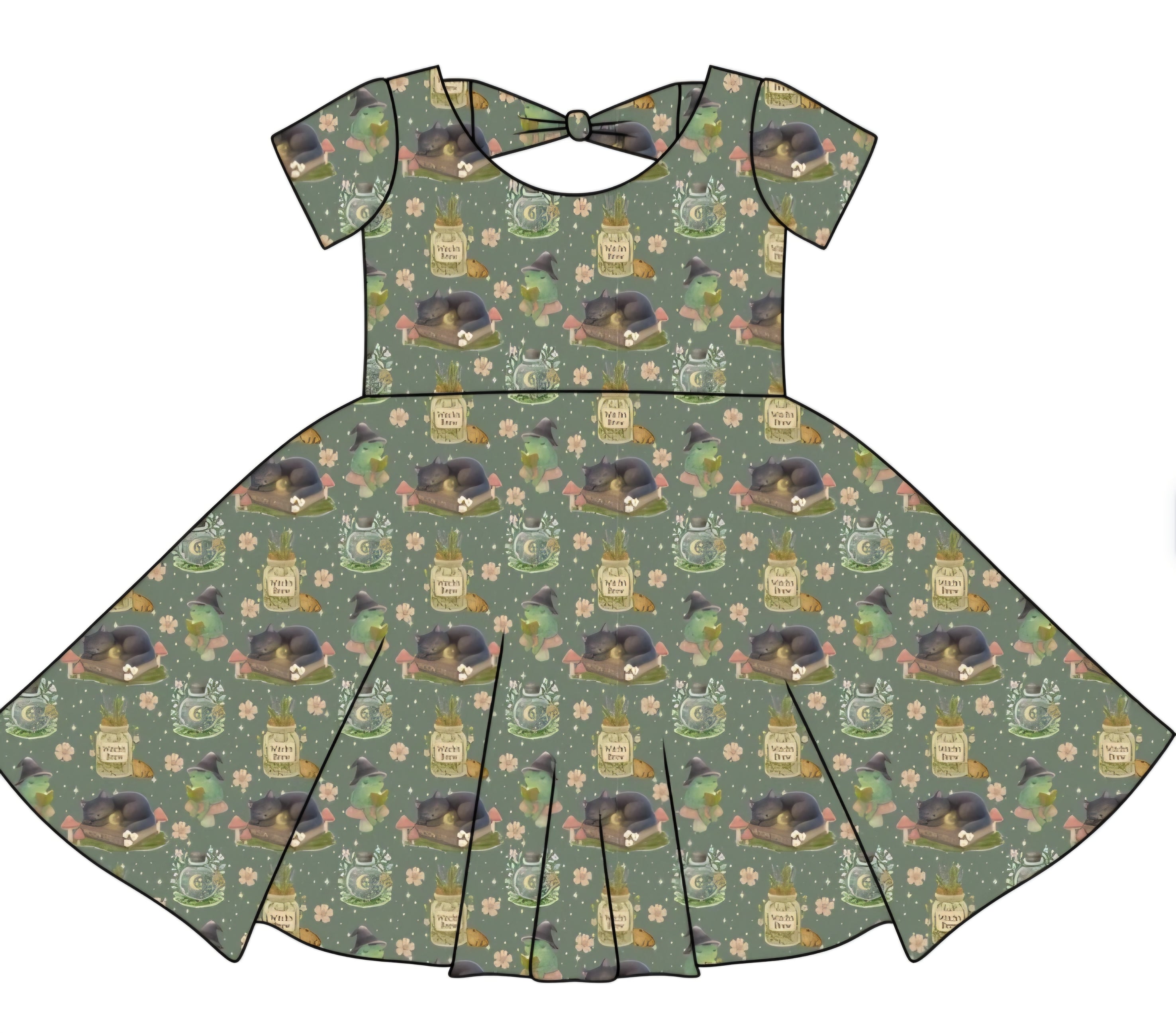 Halloween PREORDER Whimsical Cottage Bowback Dress- ships mid August