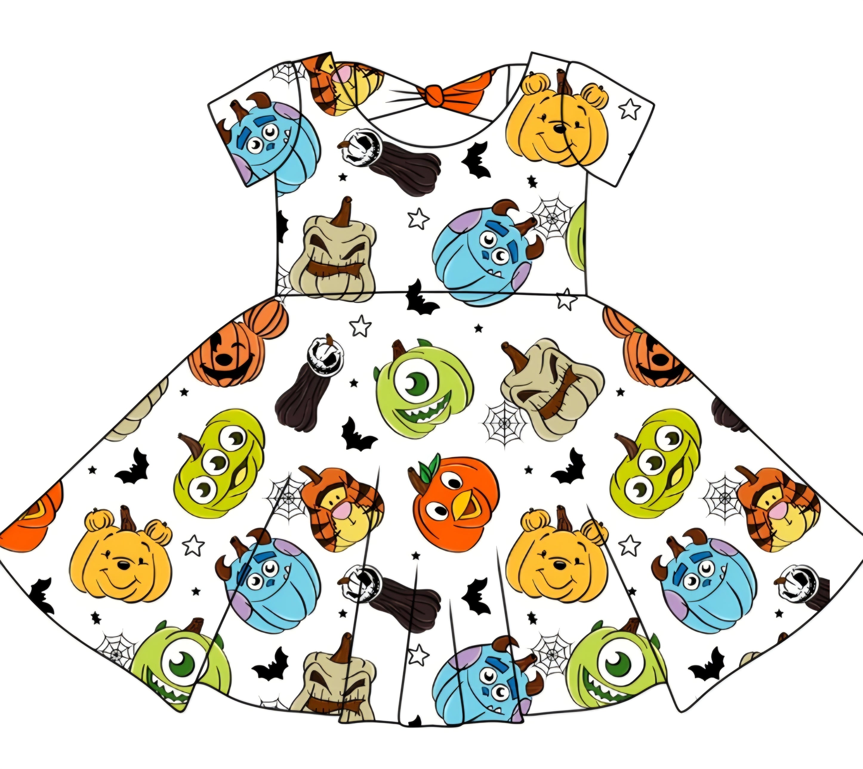 Halloween PREORDER Magical Pumpkins Bowback Dress- ships mid August