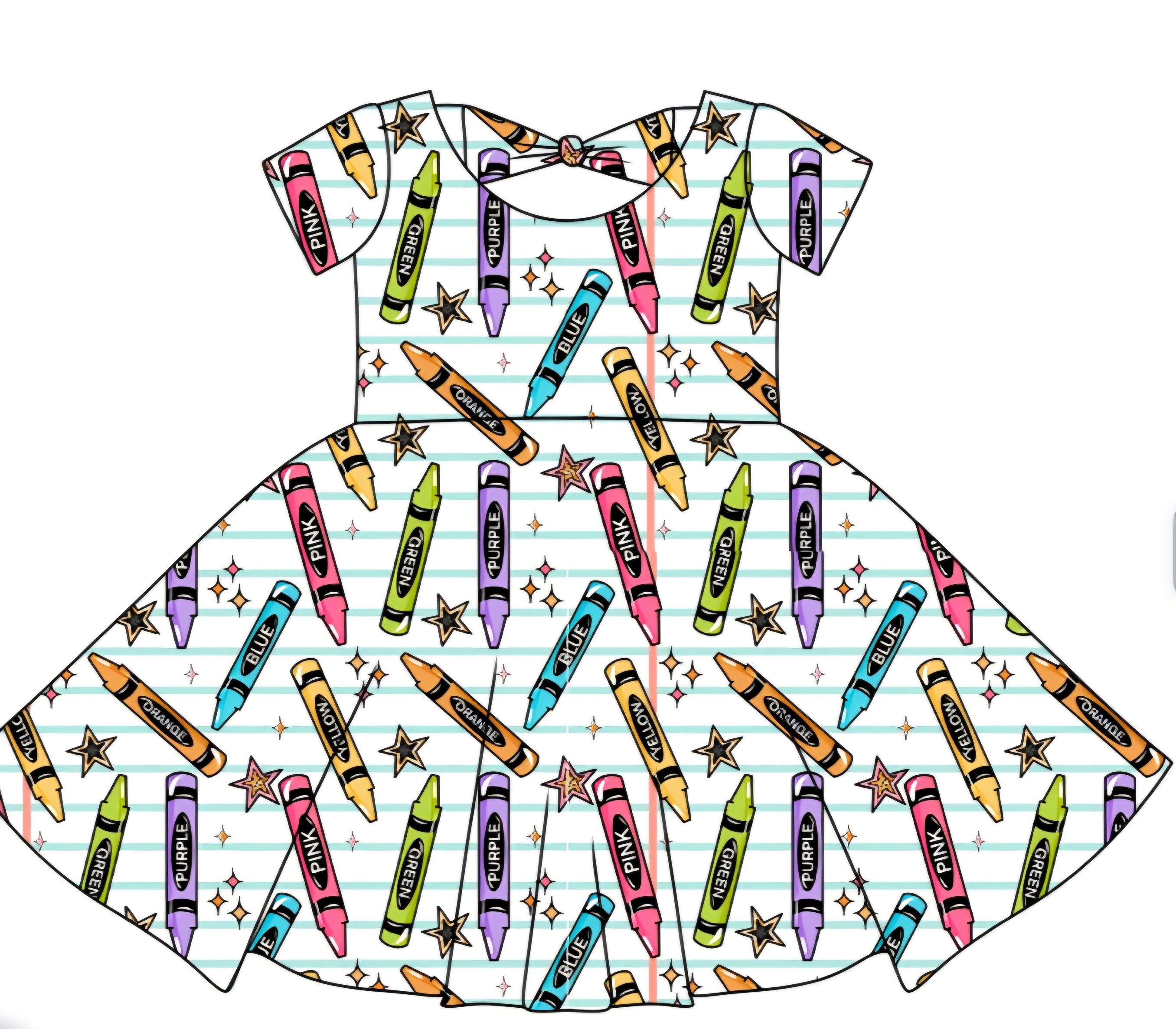 B2S PREORDER Crayon Craze Bowback Dress- ships mid August
