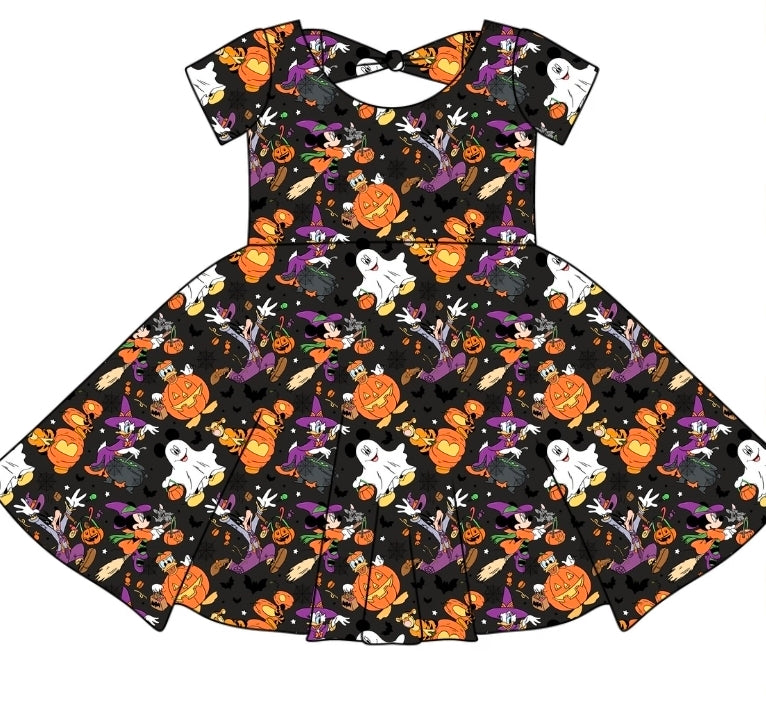 Halloween PREORDER Boo! Bowback Dress- ships mid August
