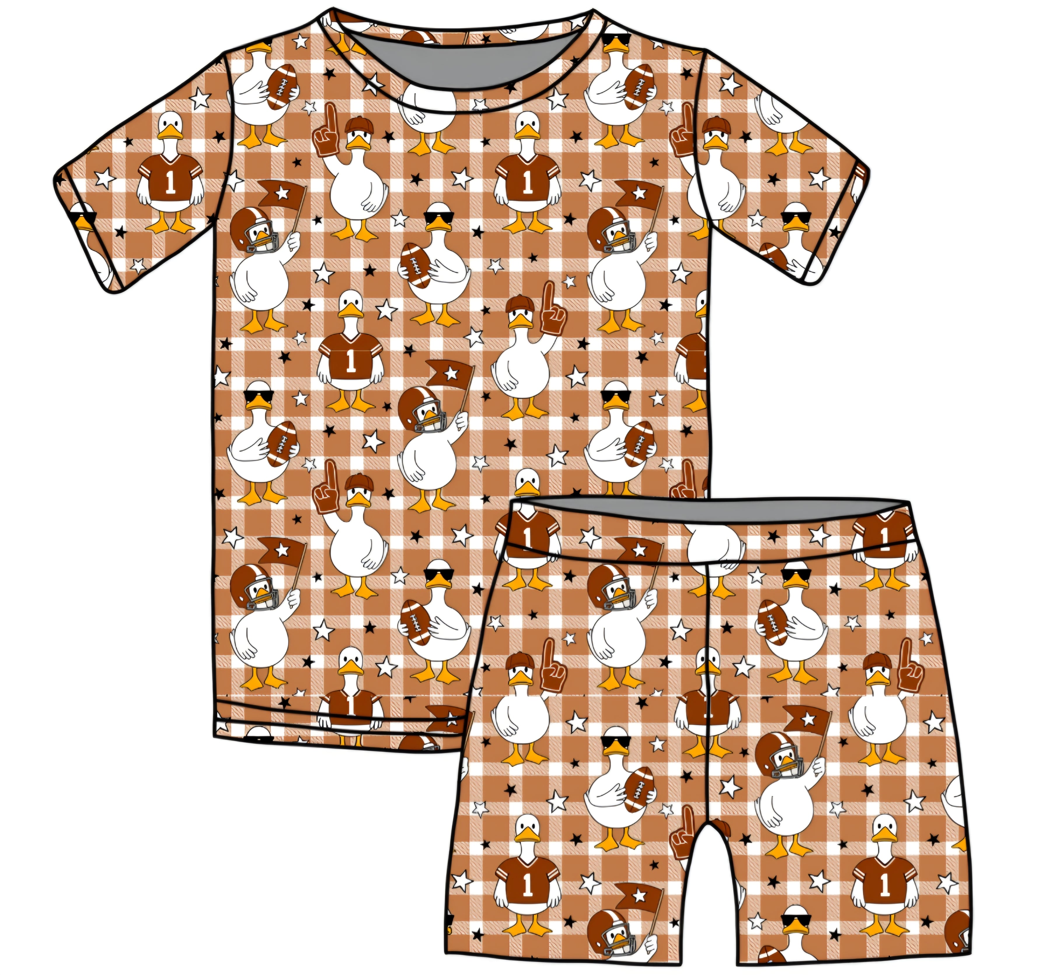 FALL PREORDER- Touchdown Honkers Short Sleeve and Shorts PJ Set (ships mid August)