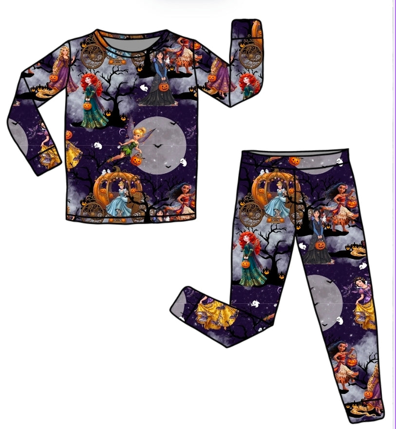 Halloween PREORDER Royal Midnight Long Sleeve PJ set- ships mid August
