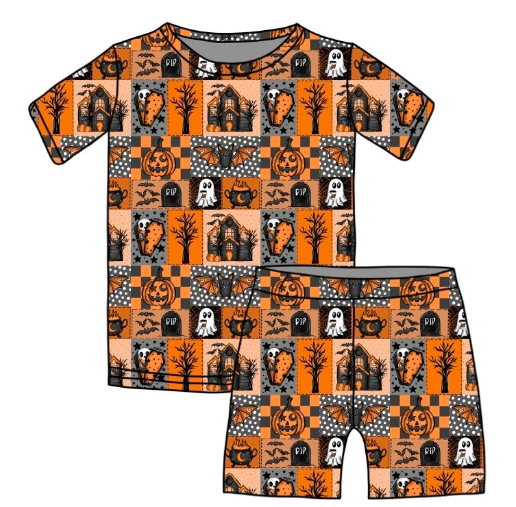 Halloween PREORDER Spooks Short Sleeve and Shorts PJ set- ships mid August