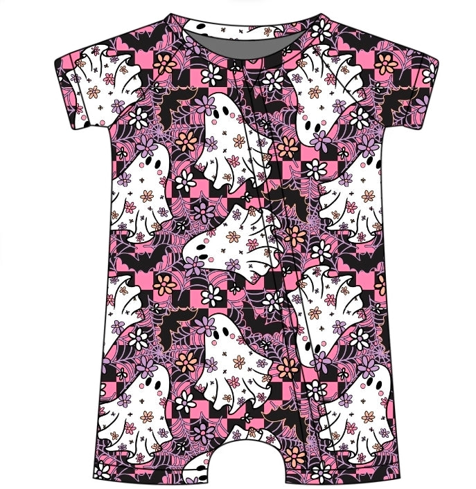 Halloween PREORDER Floral Ghouls Shortie- ships mid August