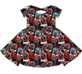Halloween PREORDER Frightful Night Bowback Dress- ships mid August