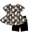 Halloween PREORDER Howl-o-ween Peplum and Shorts Daywear set- ships mid August
