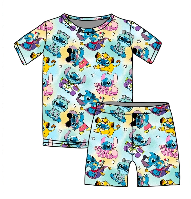 Halloween PREORDER Galactic Mischief Short Sleeve/Shorts PJ Set- ships mid August