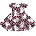 Halloween PREORDER Floral Ghouls Bowback Dress- ships mid August