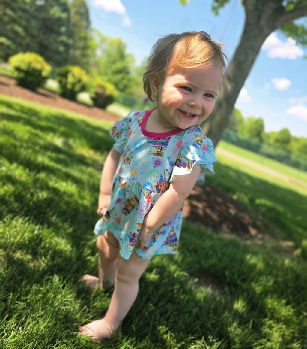 Storybook Sparkle Daywear Peplum Shorts Set