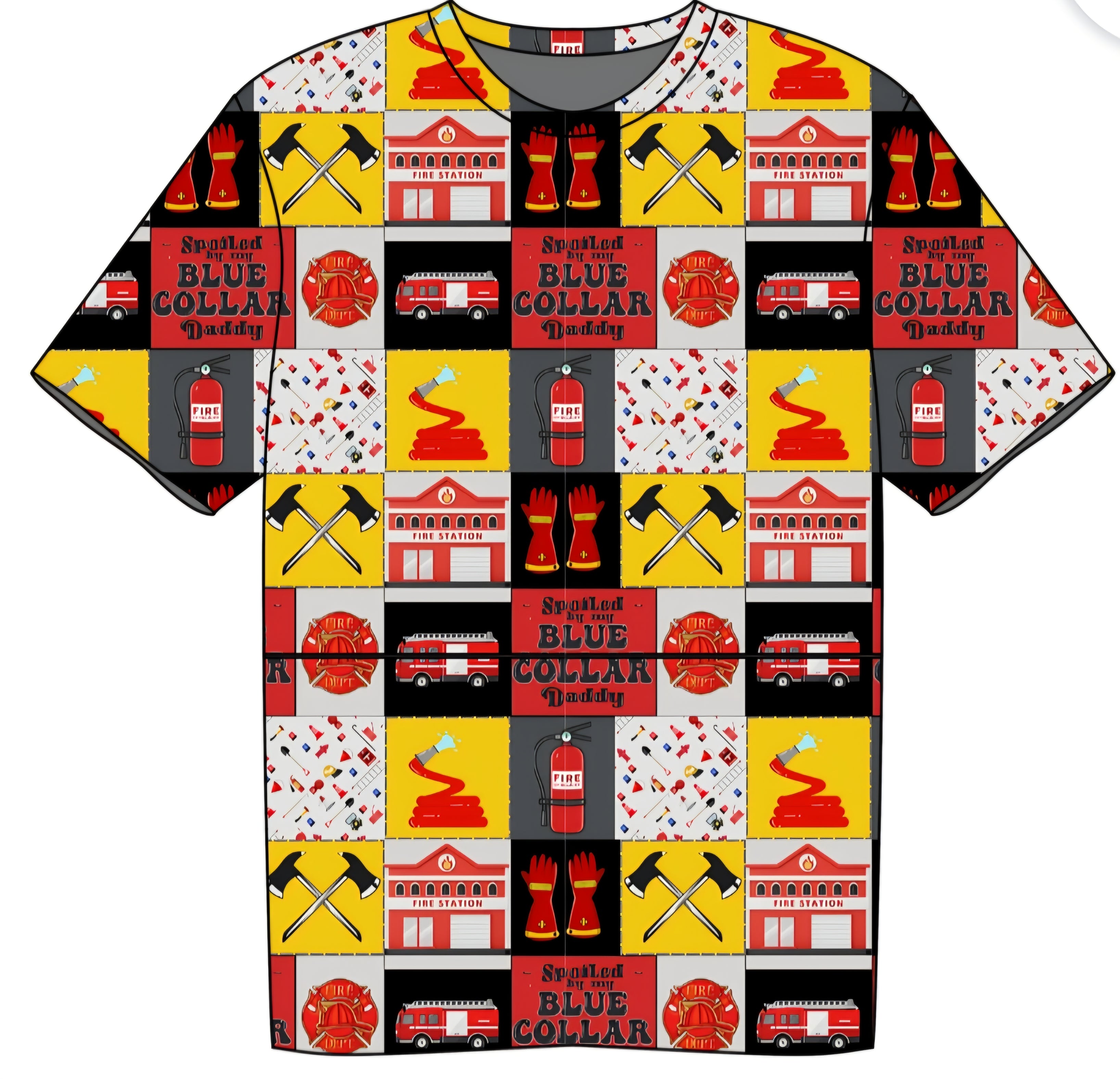PREORDER- Firehouse Patchwork Kids Daywear Tshirt ships mid August
