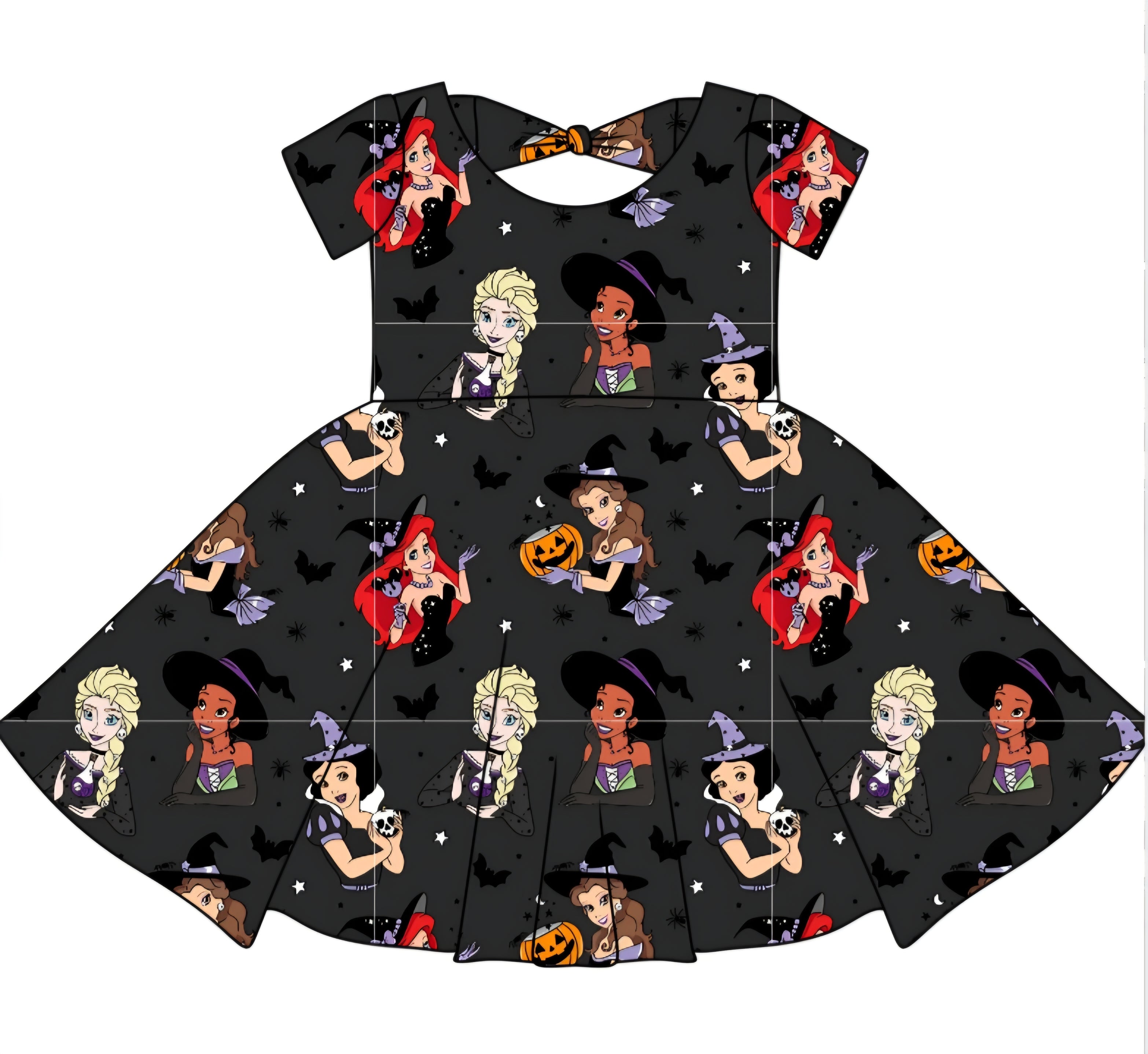 Halloween PREORDER Spooky Princess Bowback Dress- ships mid August
