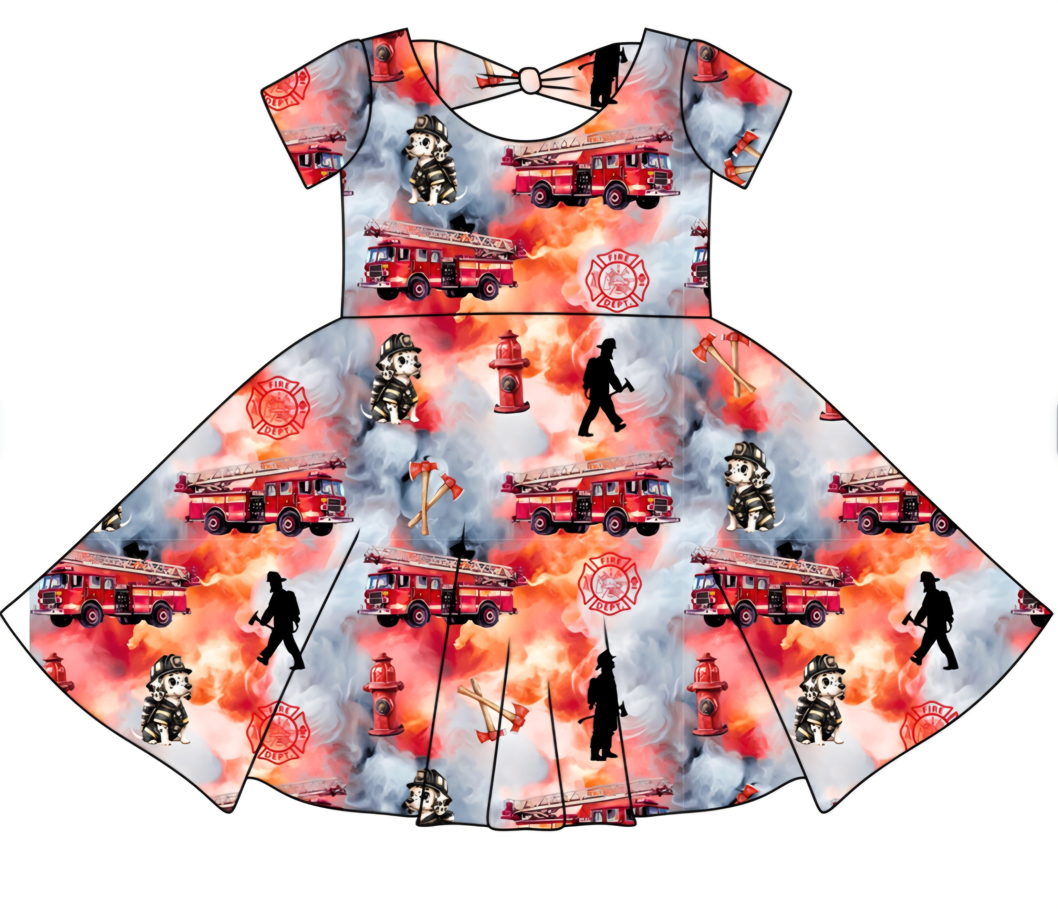 PREORDER- Rescue Ready Bowback Dress ships mid August