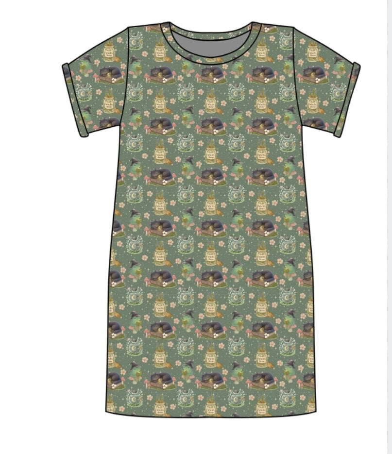 Halloween PREORDER Whimsical Cottage Adult Moomoo(night gown)- ships mid August
