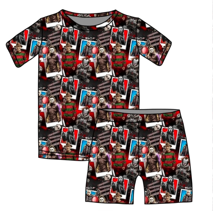 Halloween PREORDER Frightful Night Short sleeve PJ set- ships mid August
