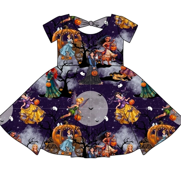 Halloween PREORDER Royal Midnight Bowback Dress- ships mid August